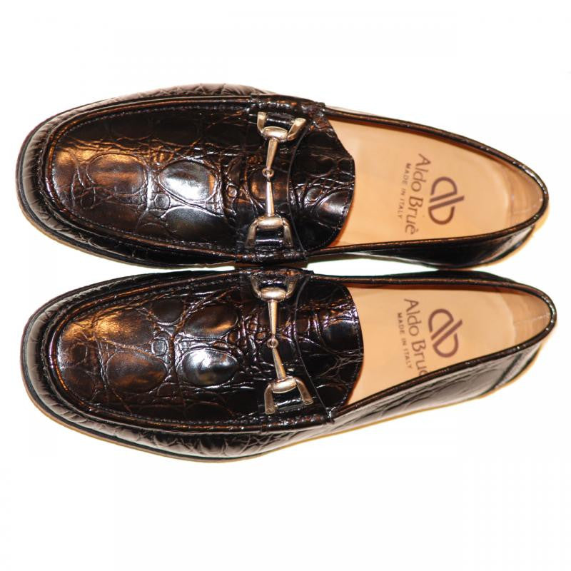 Aldo Brue 1326 crocodile Leather Driving Shoe Black  display picture 2