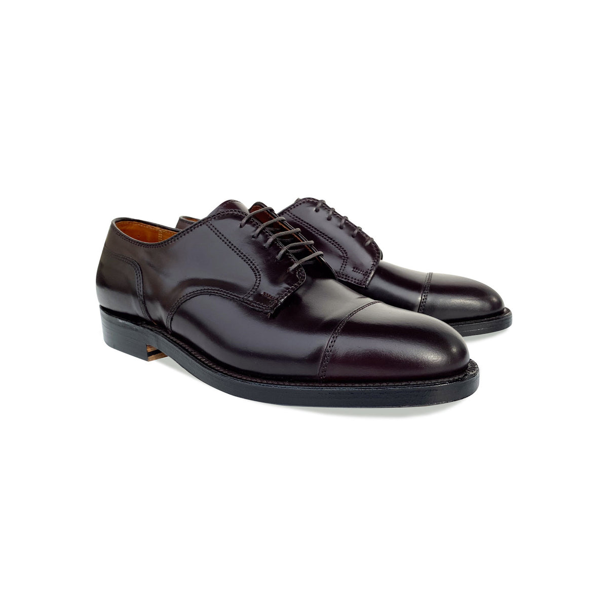 Alden Shell Cordovan Straight Tip Blucher 2160 Dark Burgundy 