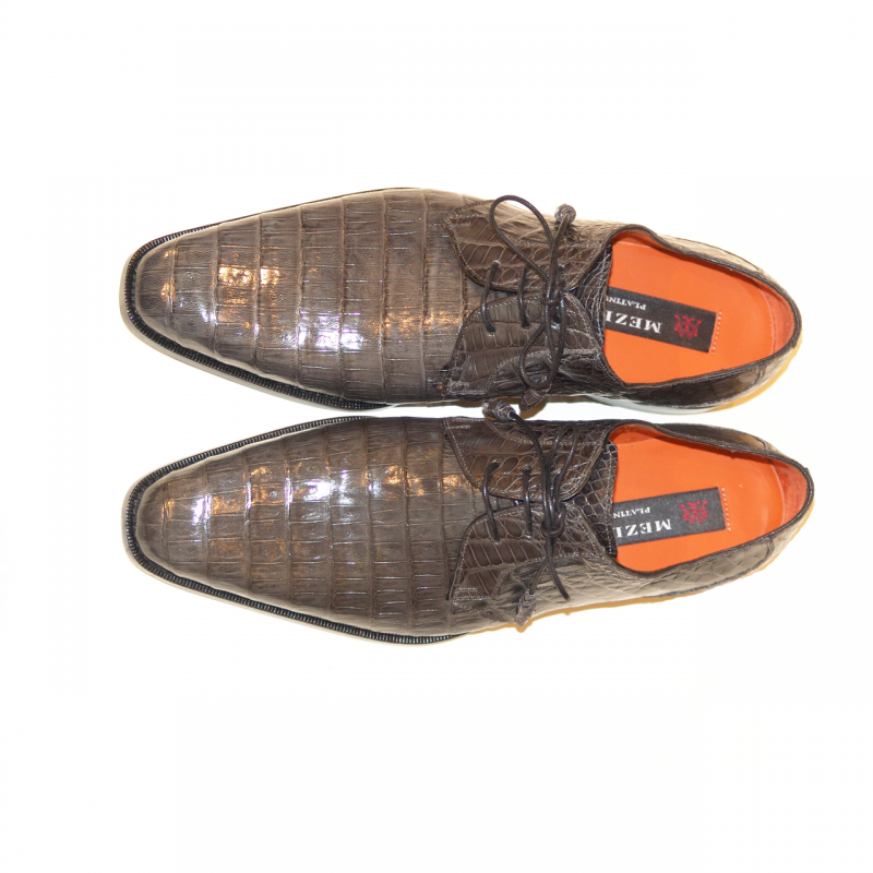 Mezlan 3173A Full Baby alligator Plain Toe Grey - Main Image