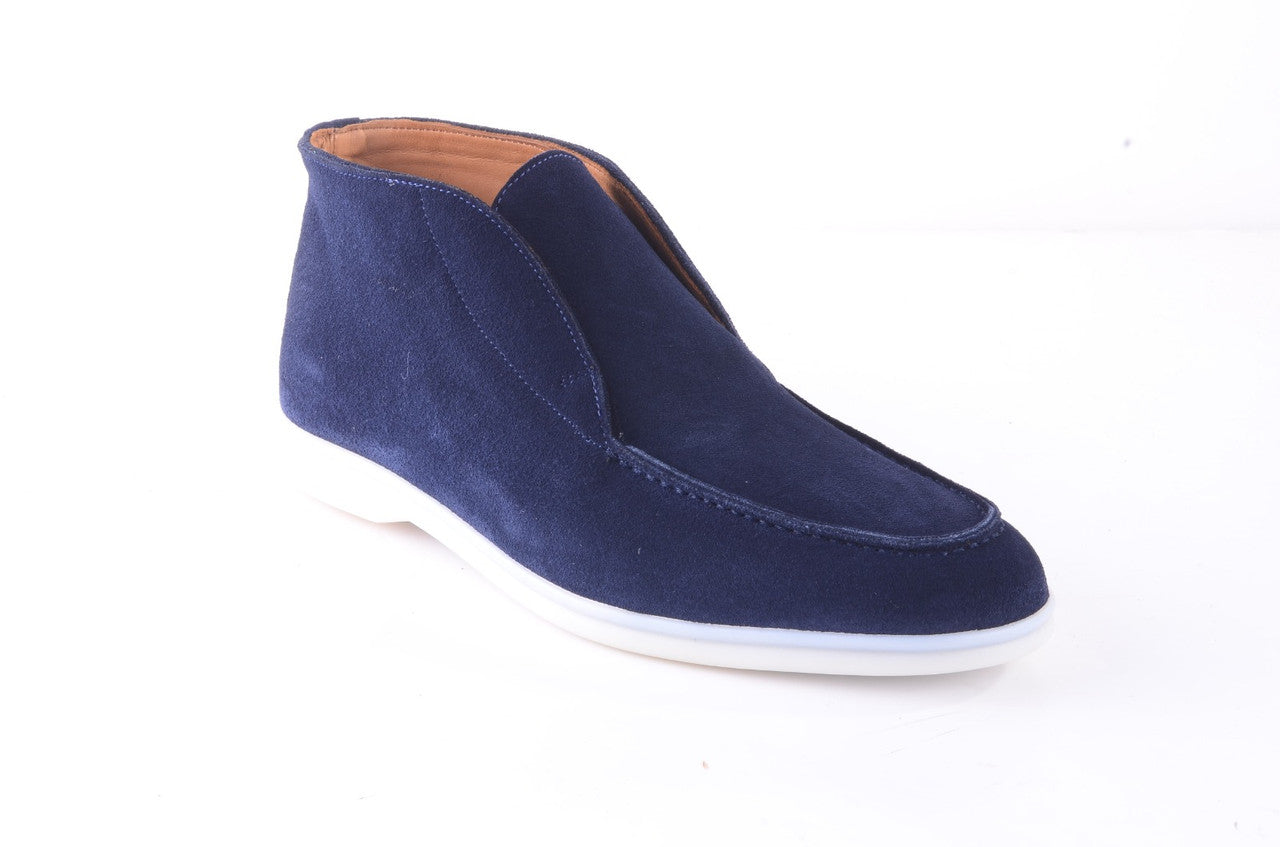 Pelle Line-Spencer Suede half boot- Navy