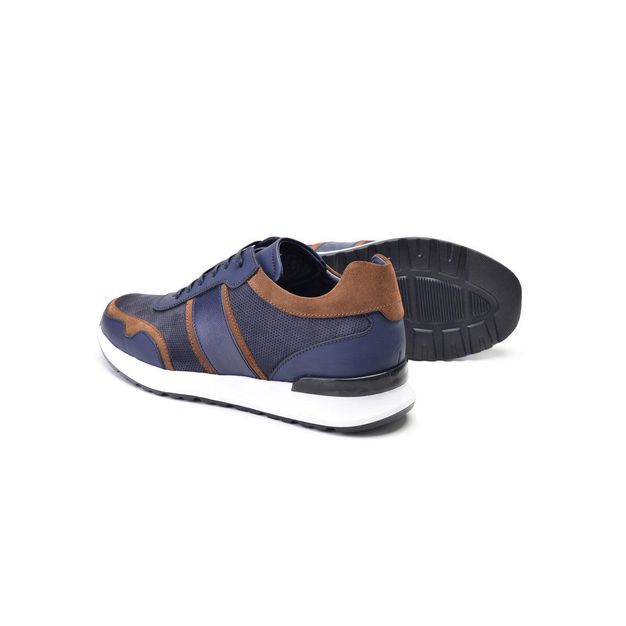 Pelle Line Exclusive 6130 Fashion sneaker -Navy/Tabacco