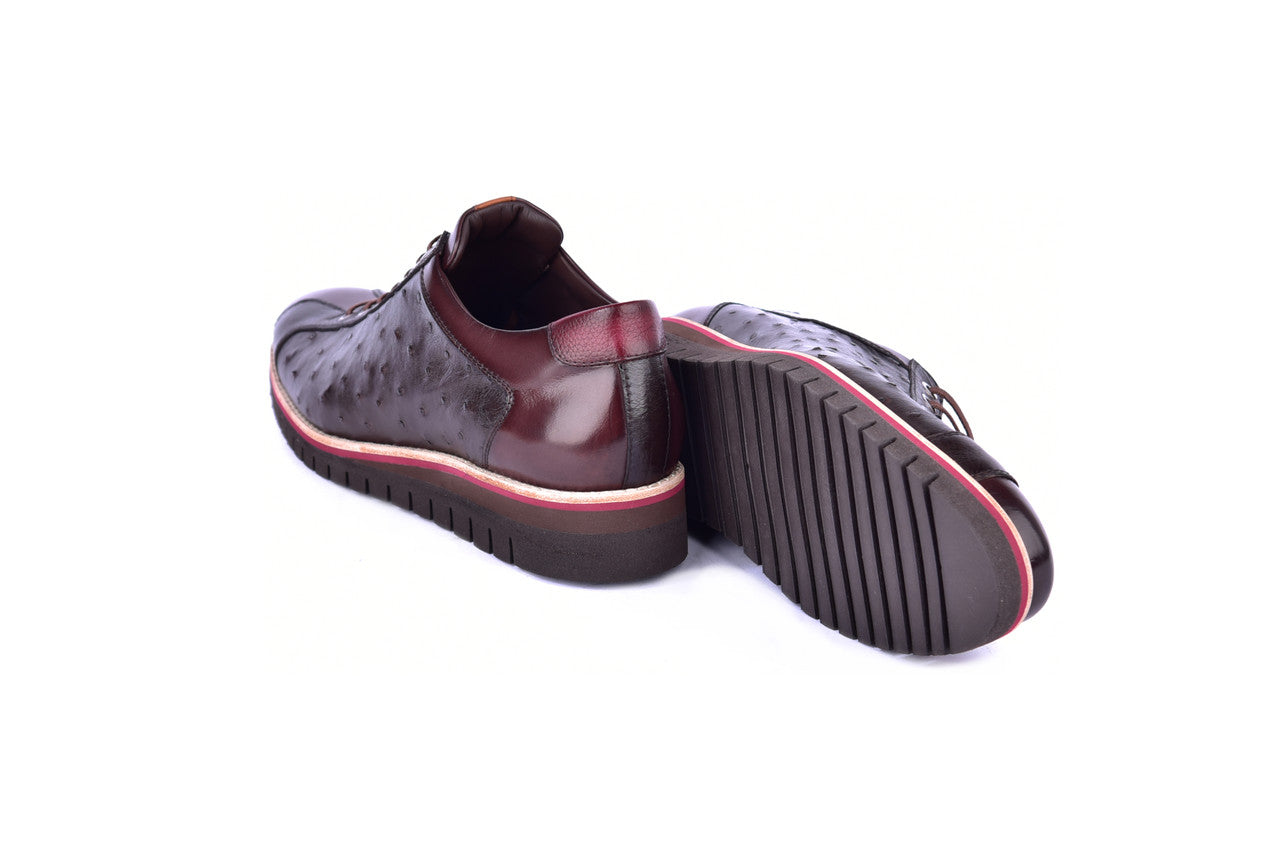 C21101- 4005Ost- Genuine Ostrich Sneaker- Brown