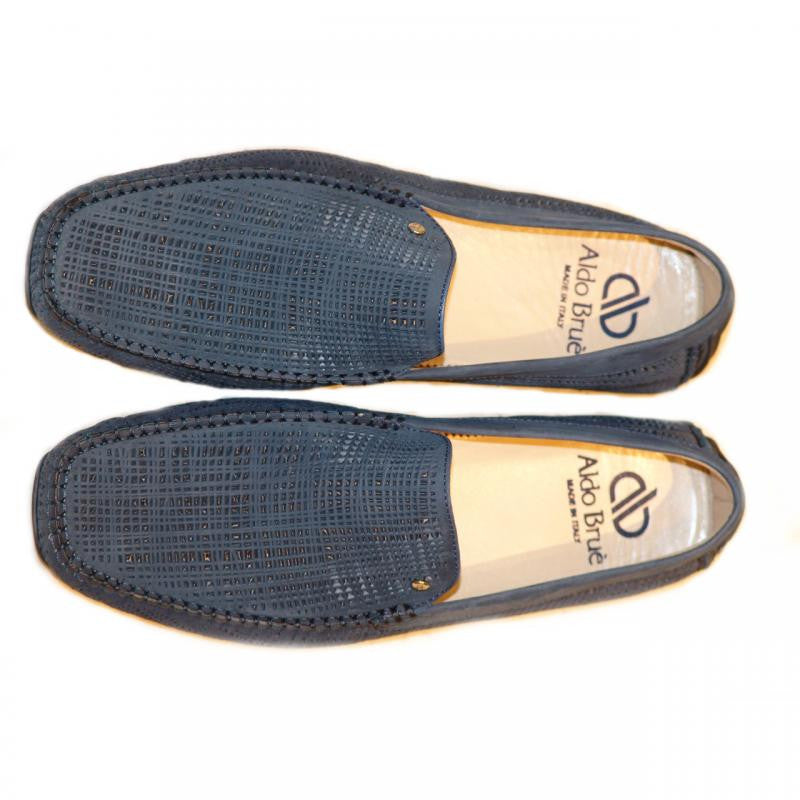 Aldo Brue Enzo perforated Nubak Navy