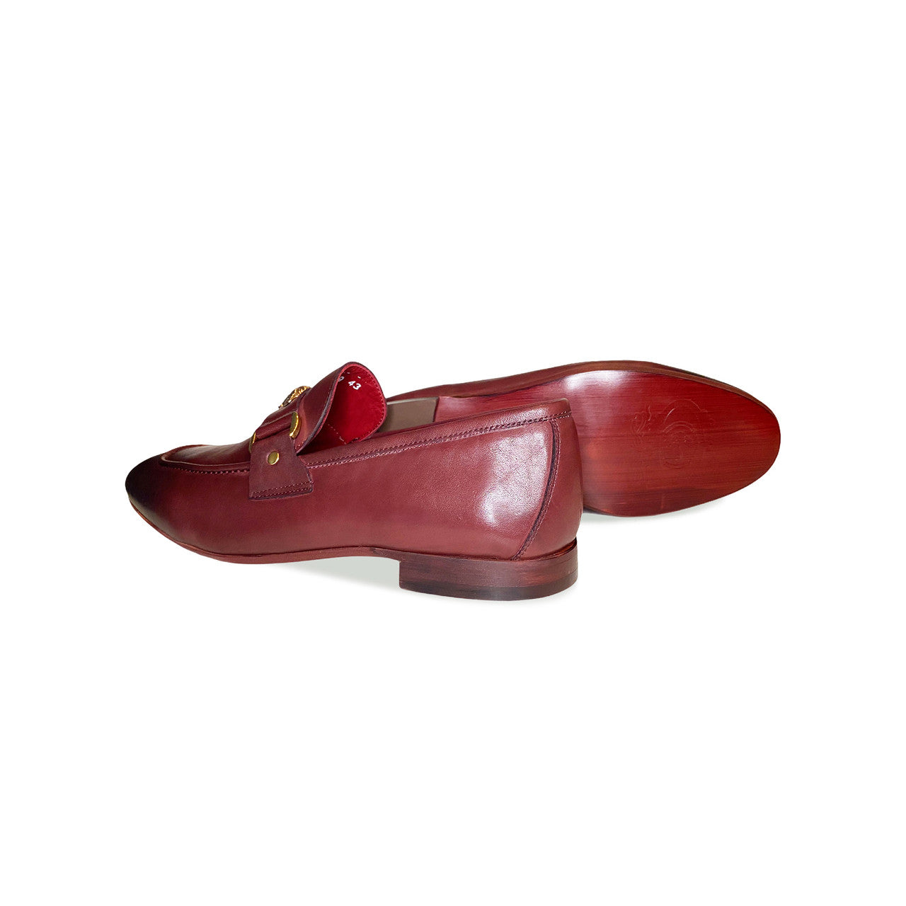 Pelle Line Lucas- Loafer with Medusa ornament- Burgundy