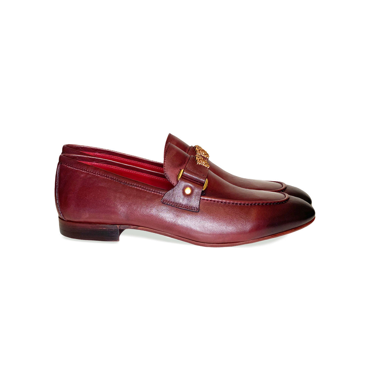 Pelle Line Lucas- Loafer with Medusa ornament- Burgundy