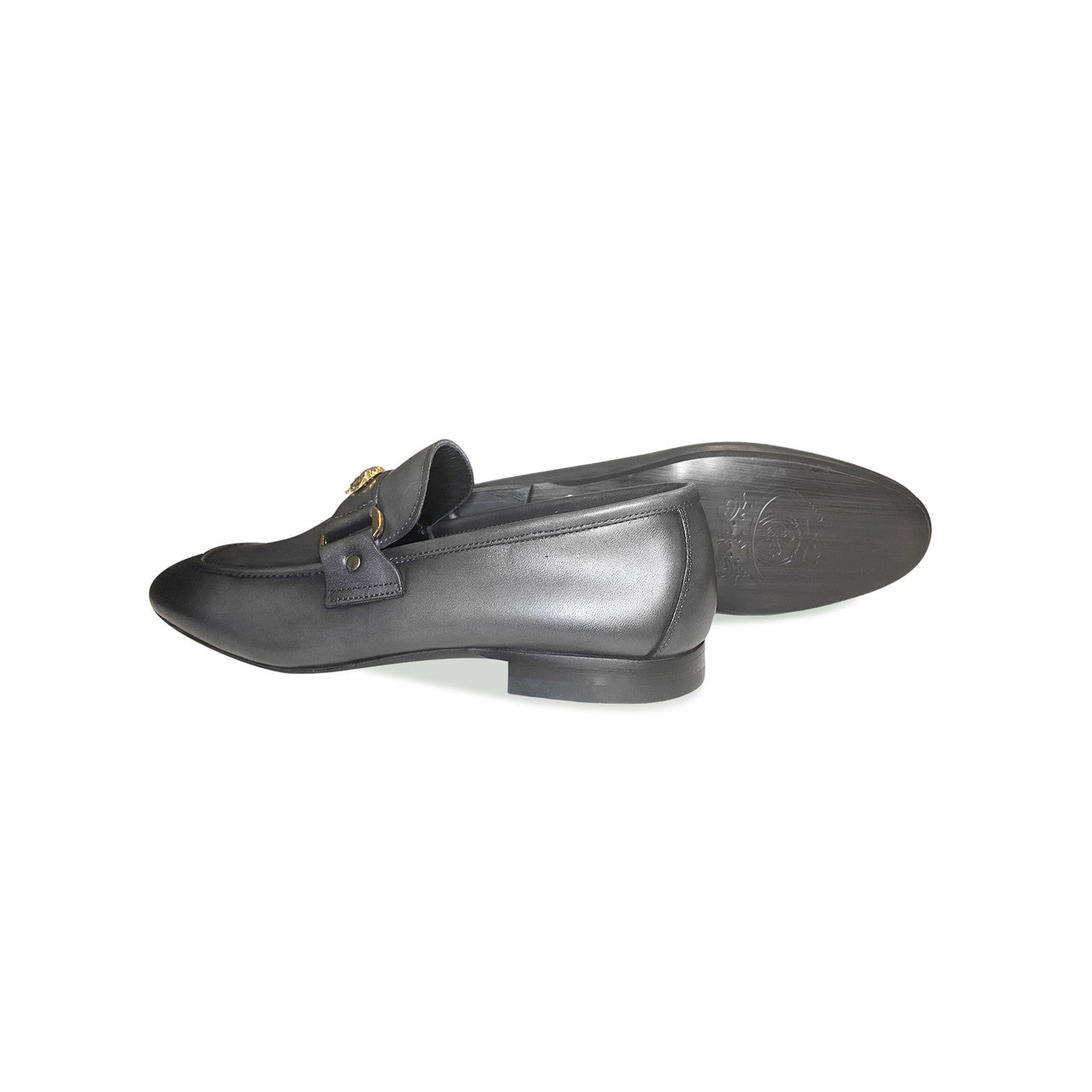 Pelle Line Lucas- Loafer with Medusa ornament- Grey