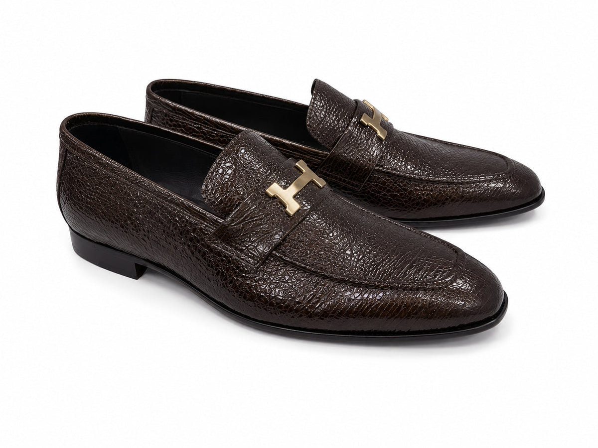 C01997-5760V H buckle Vita Calf Skin-Brown
