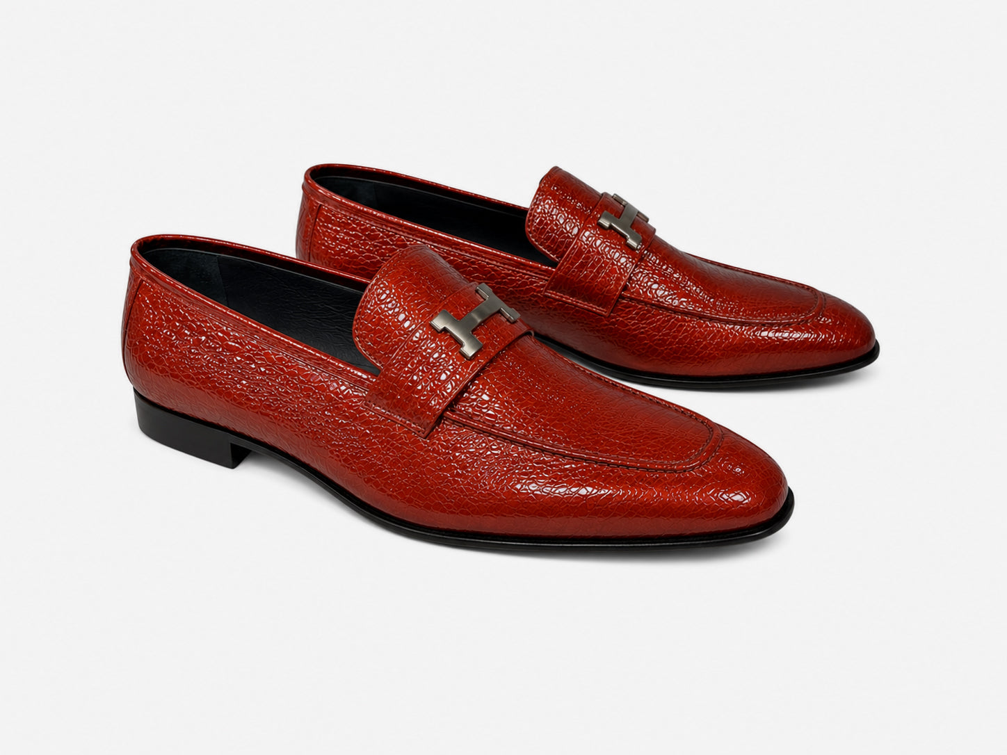 C01995-5760V H buckle Vita Calf Skin-Red Rust