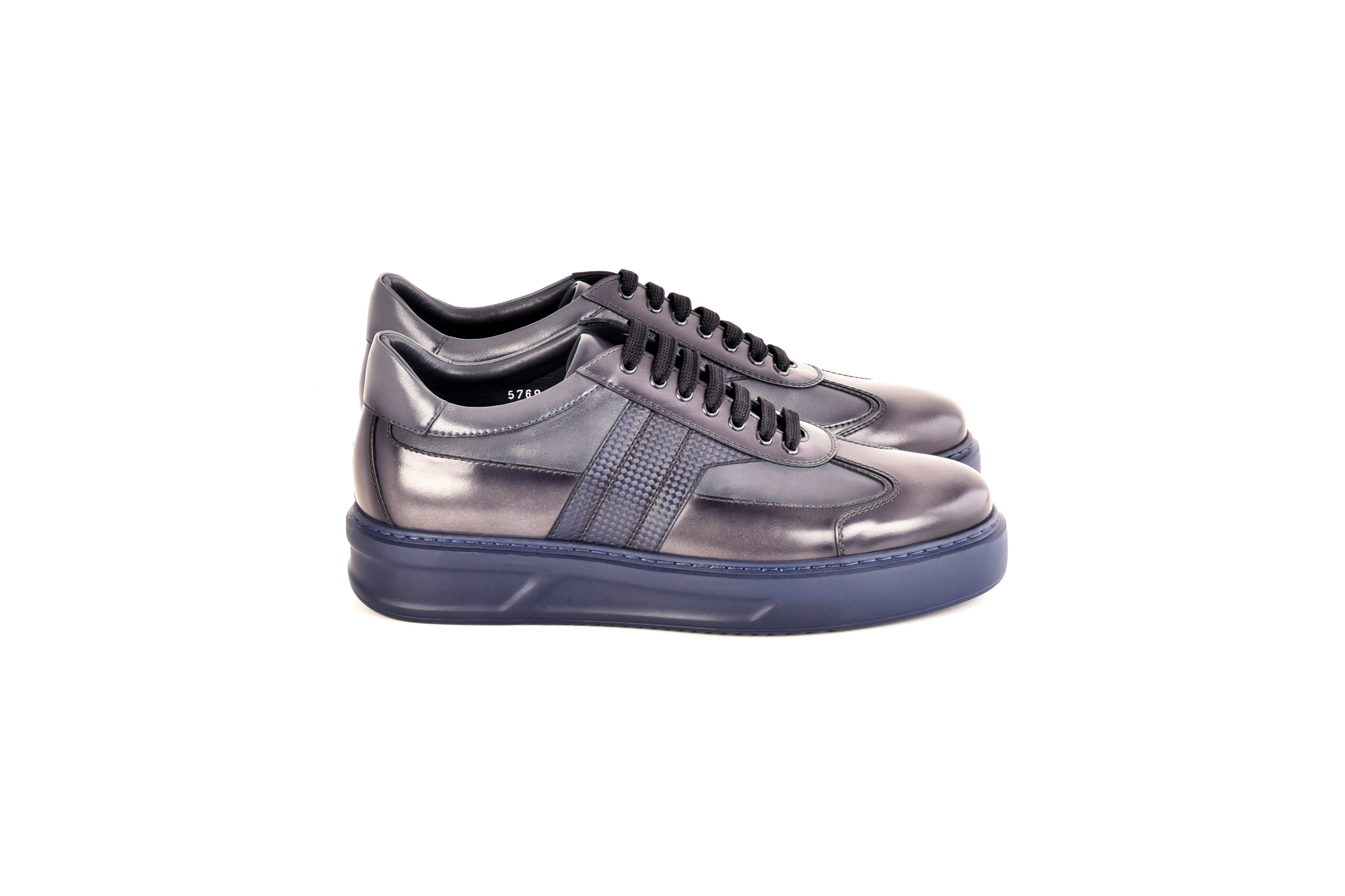 C0131-5769 Fashion Sneaker- Grey/Navy