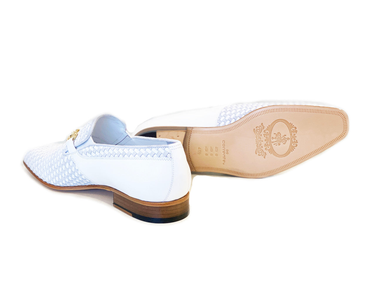 C0221- 5776 Hand Made Woven Loafer-White