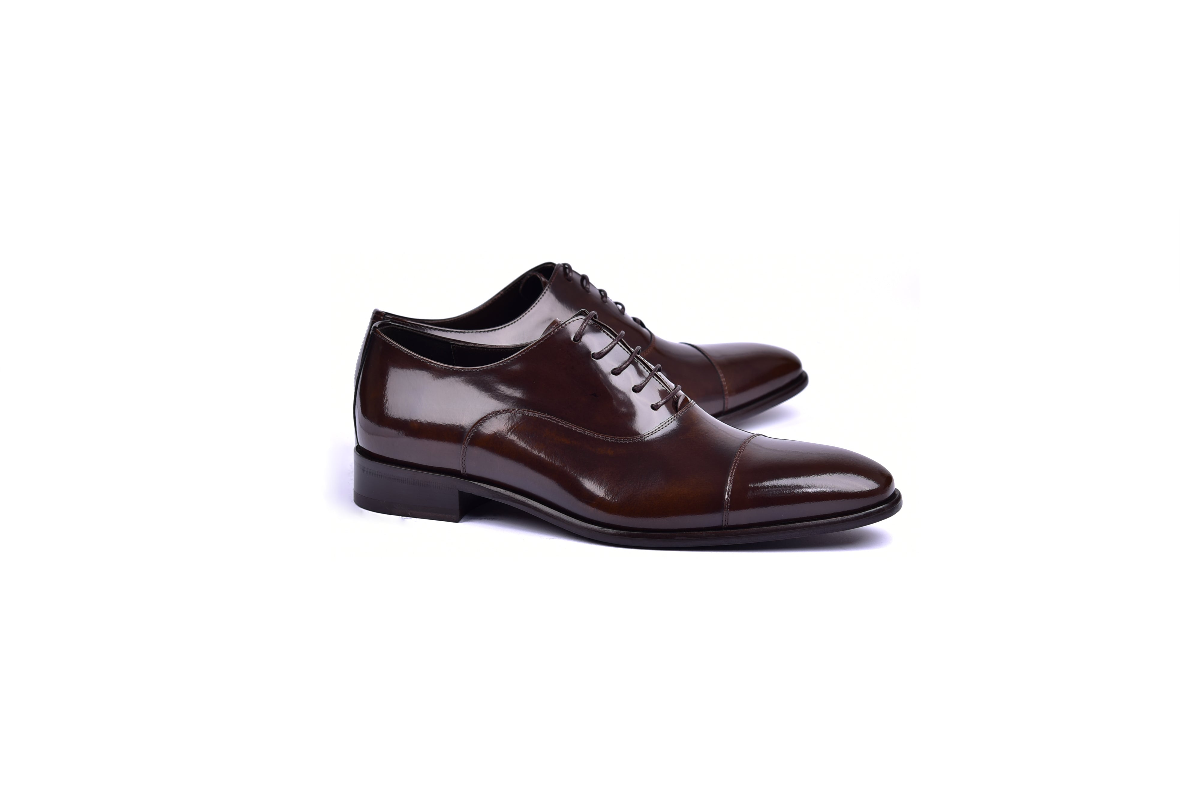 C0095-6265 Cap toe Lace up-Shinny Calf Brown