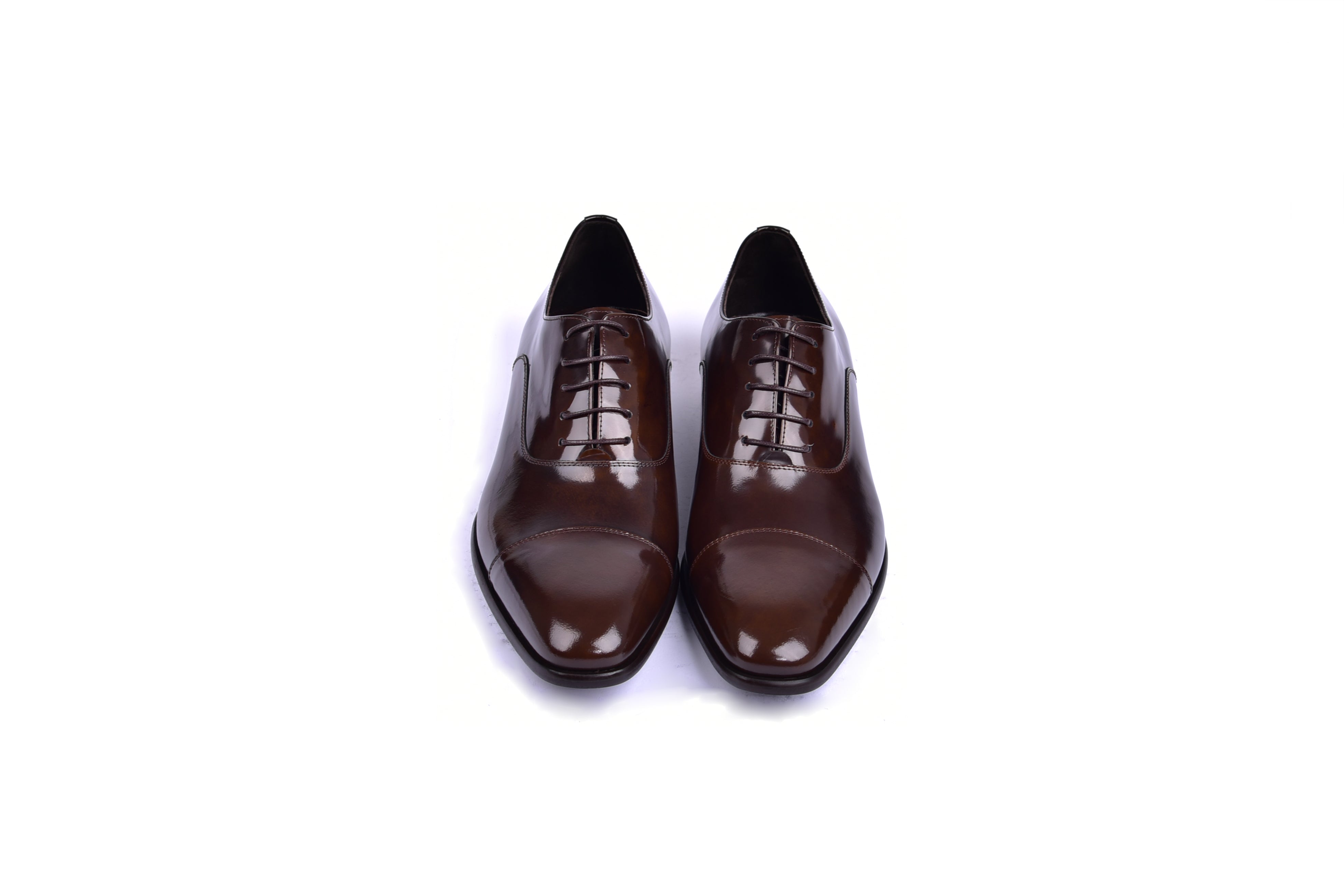 C0095-6265 Cap toe Lace up-Shinny Calf Brown
