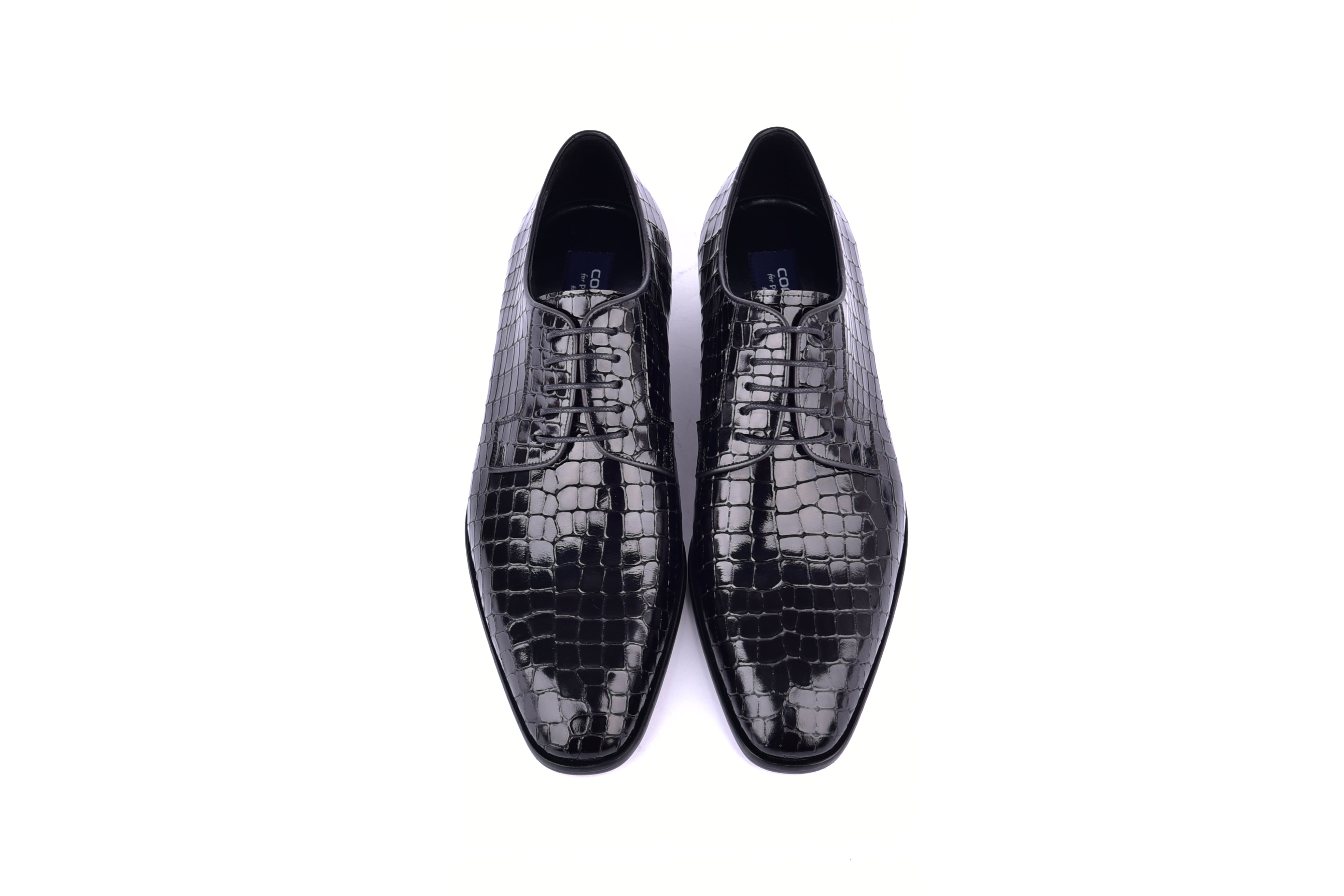 C01505-6291C Croco lace up- Black