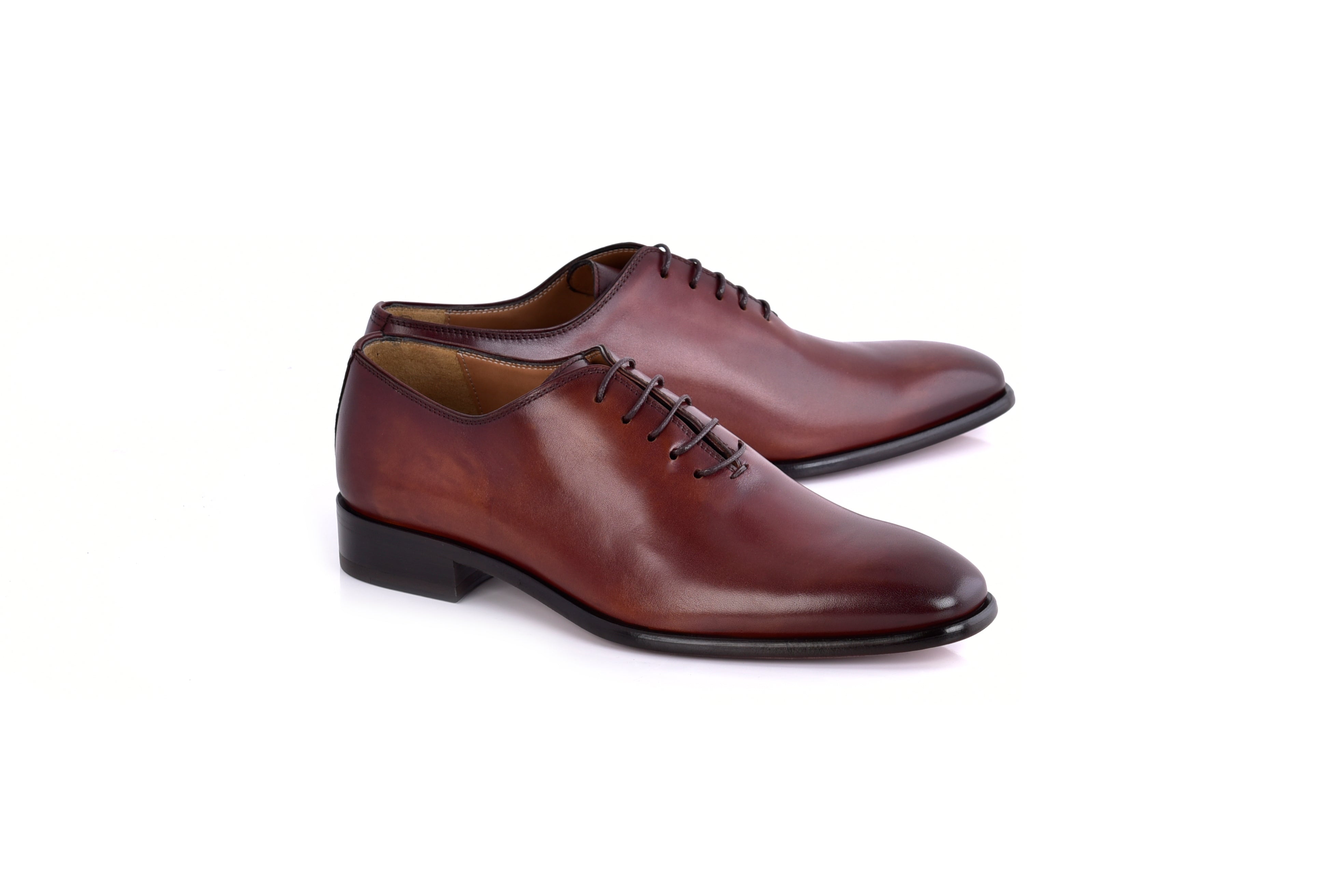 C0001109-6292OXF- Plain toe lace up-Tan