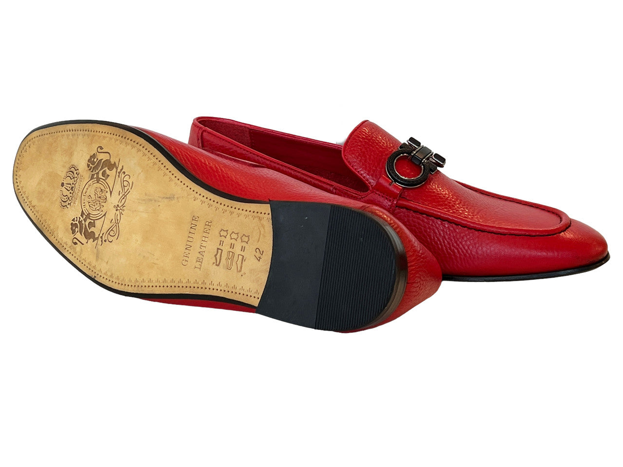 Pelle Line 6472- Buckle loafer -Red