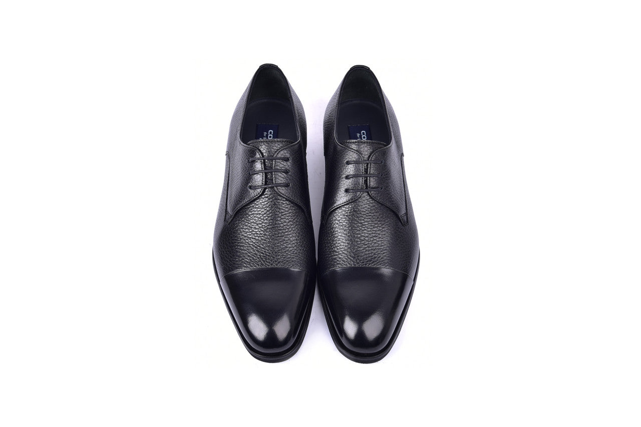 C001105-6793 Cap toe Deer skin- Black