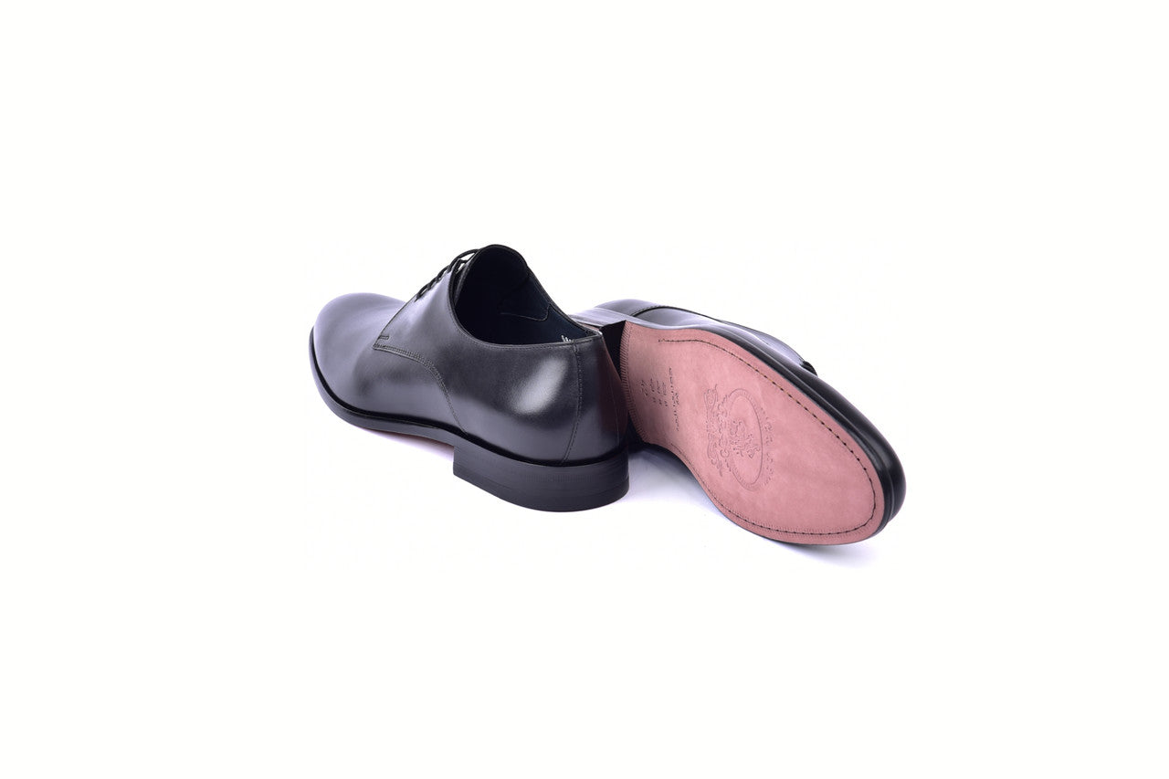 C00103 6806 Plain toe Lace Up- Black
