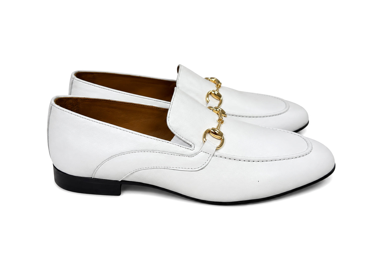 CU00026 -7195 Bit buckle loafer- white