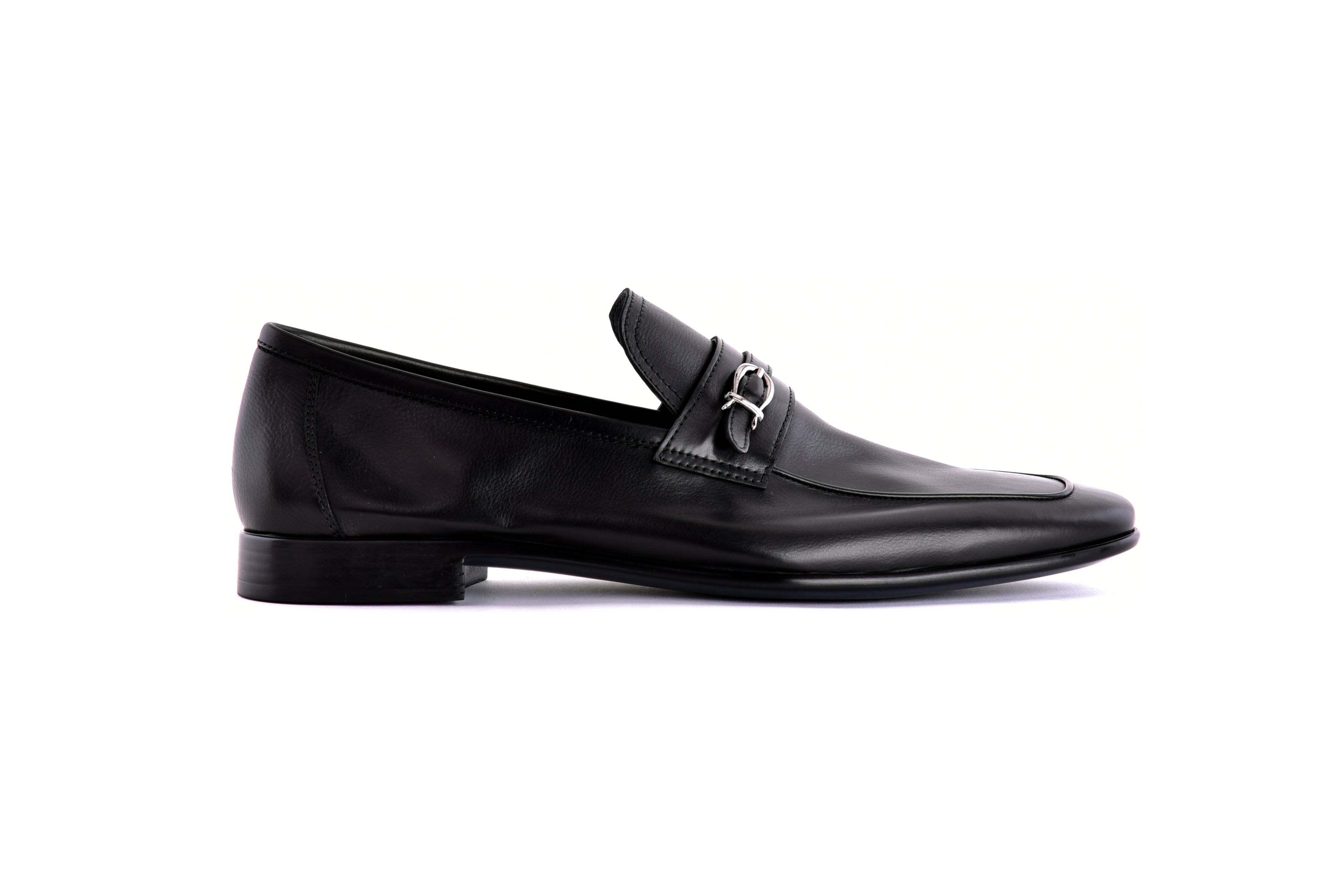 C0001117-7256 Side buckle loafer- Black