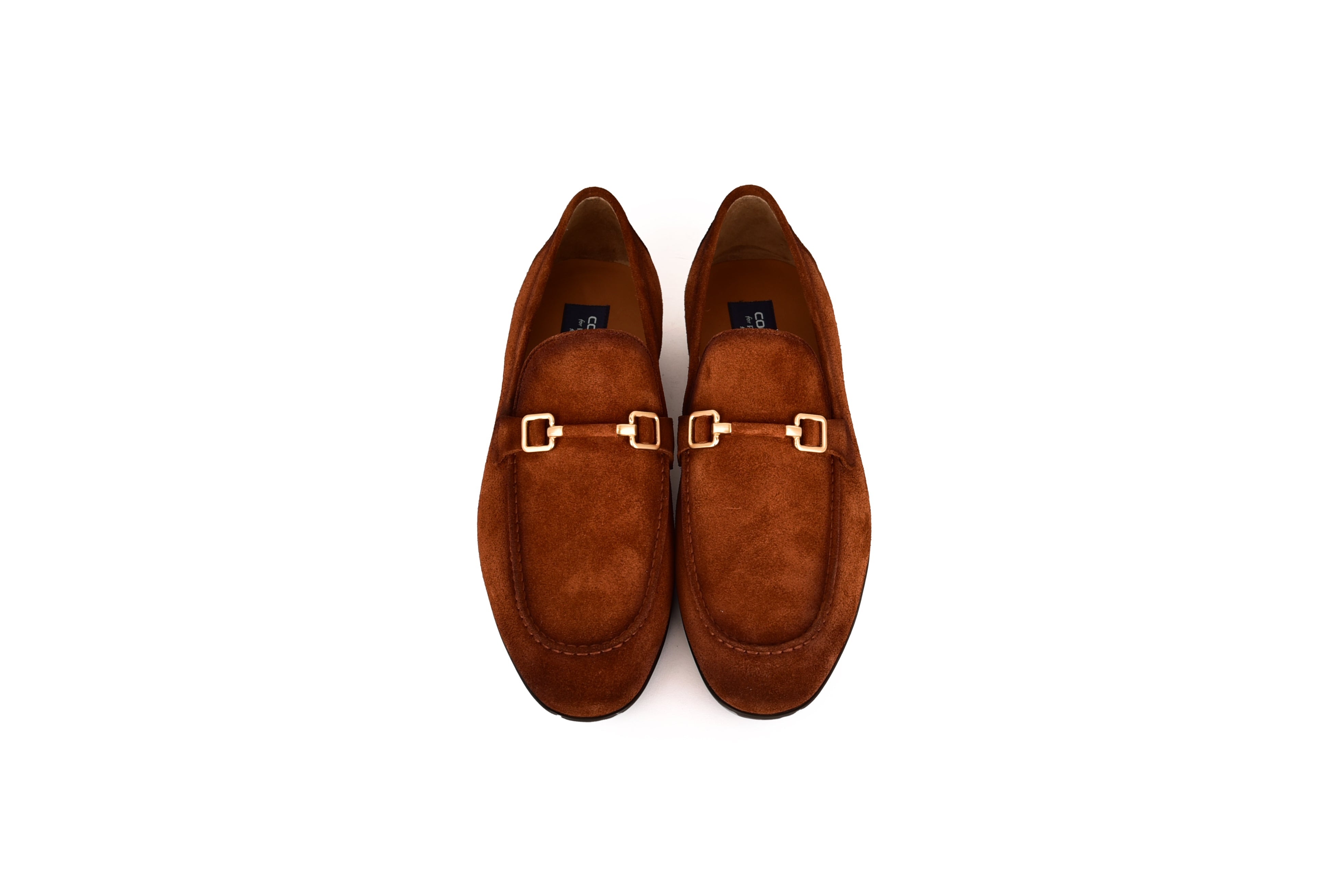 C000204-7373S Soft suede Buckle Loafer-Tan
