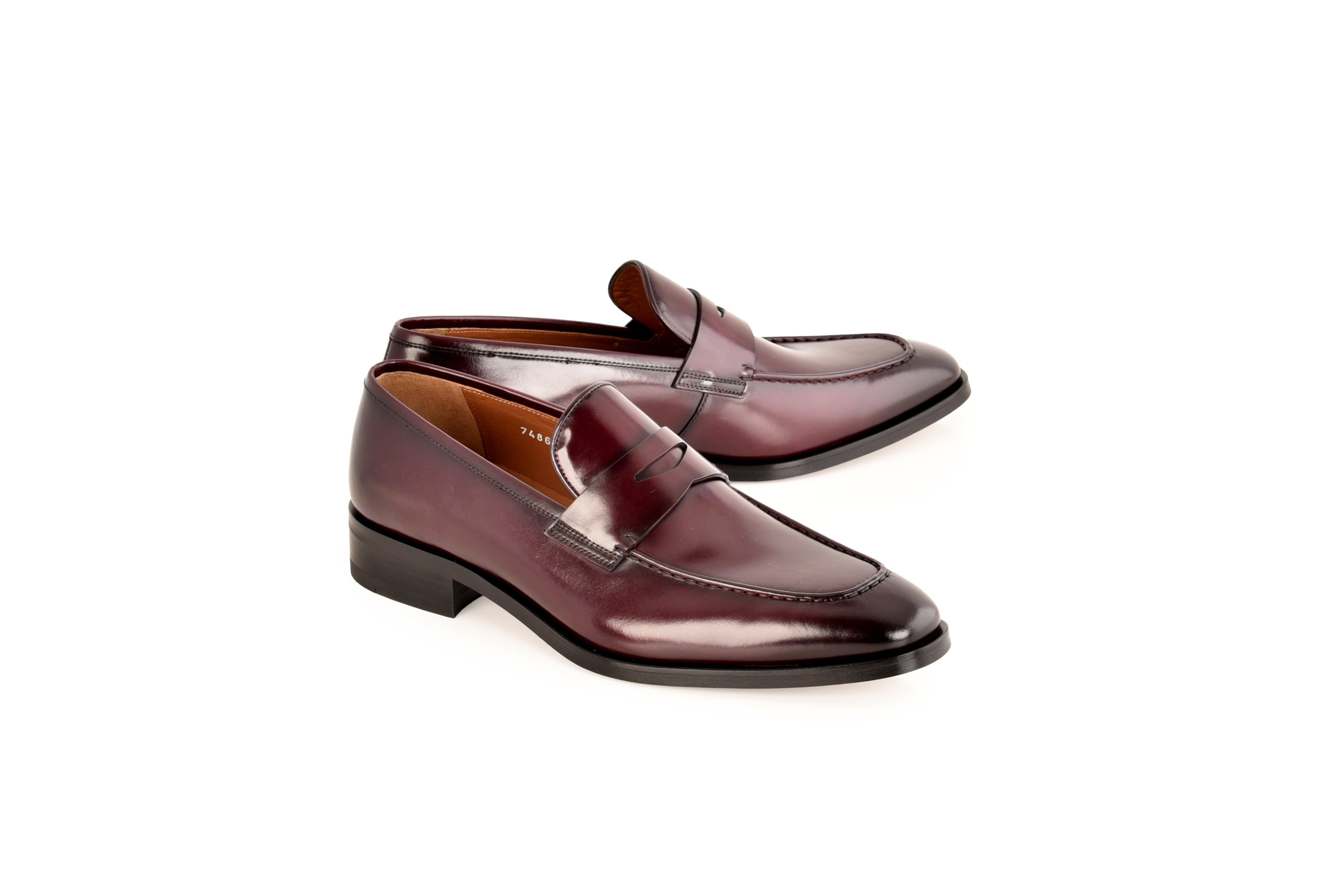 C0101- 7486 Lux leather penny Loafer-Burgundy