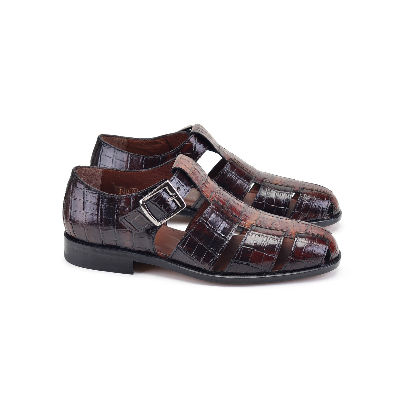 Pelle Line - Bobby Closed Toe Sandal- Brown
