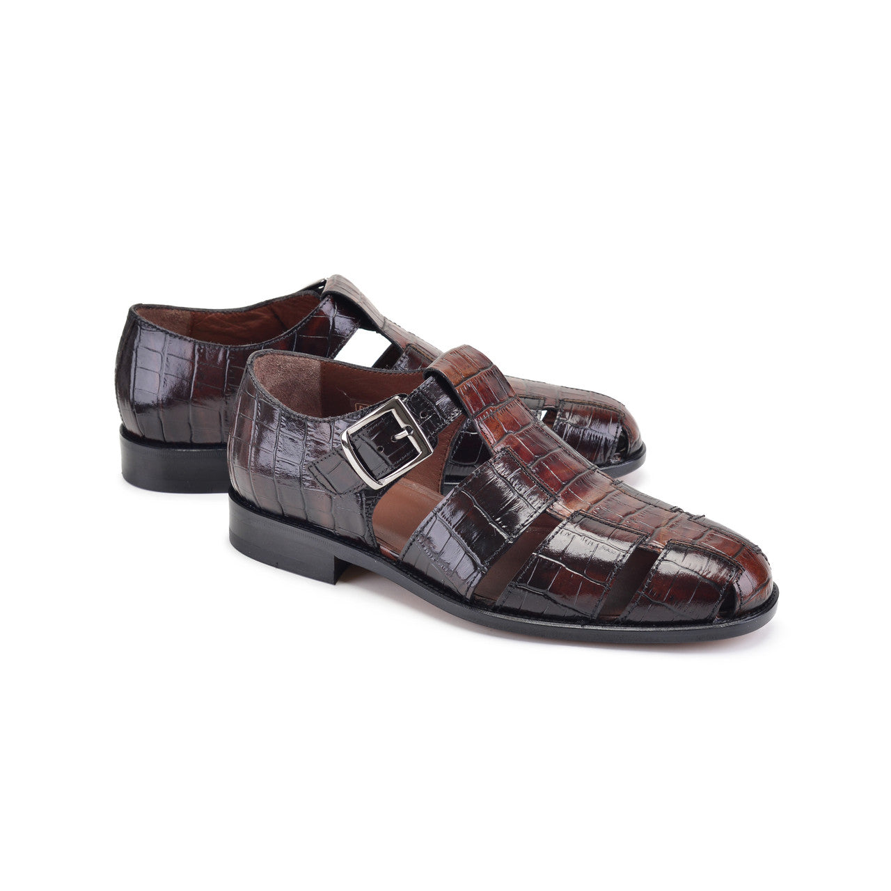 Pelle Line - Bobby Closed Toe Sandal- Brown