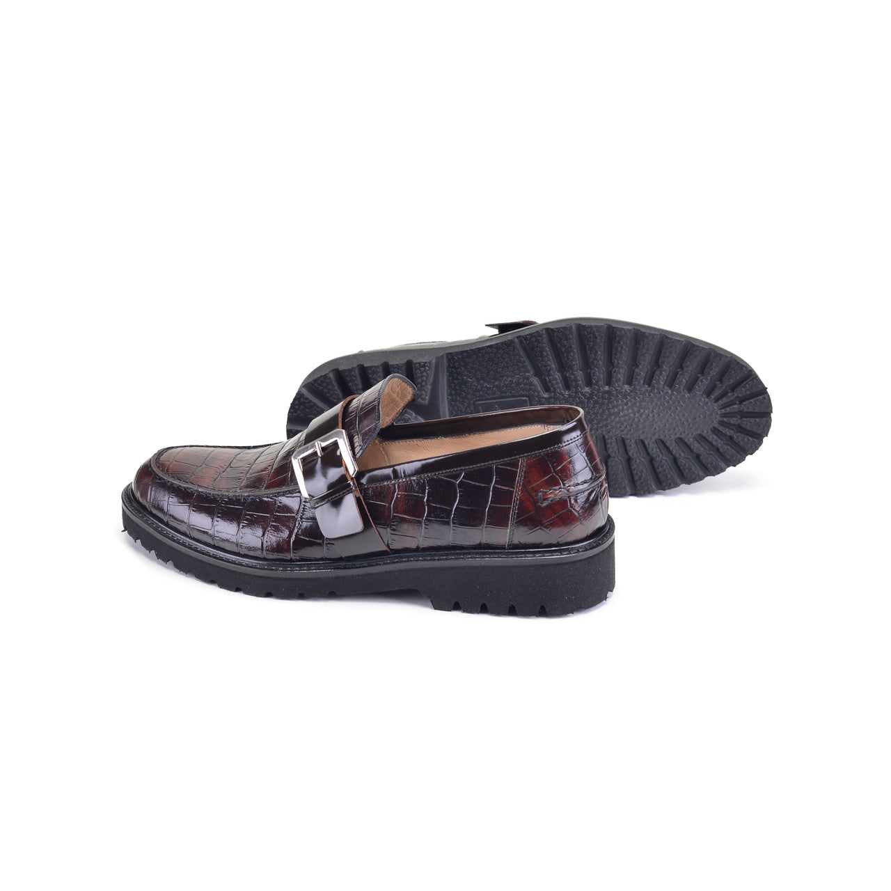 Pelle Line- Brody Croco print loafer - Brown