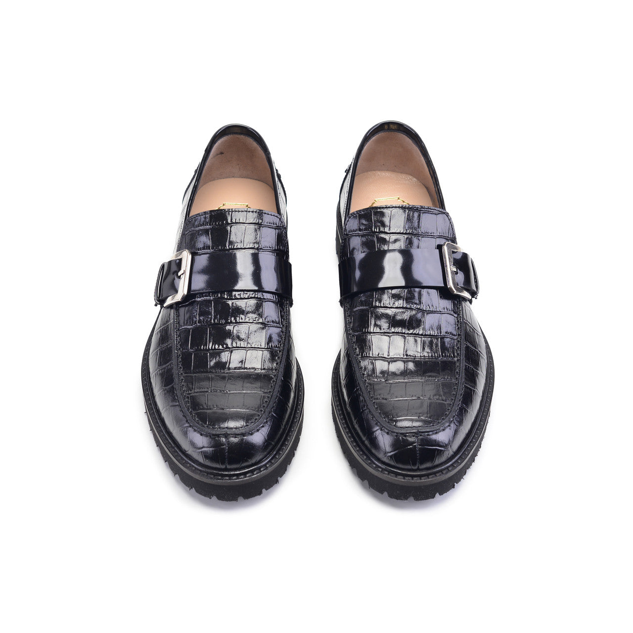 Pelle Line- Brody Croco print loafer - Black