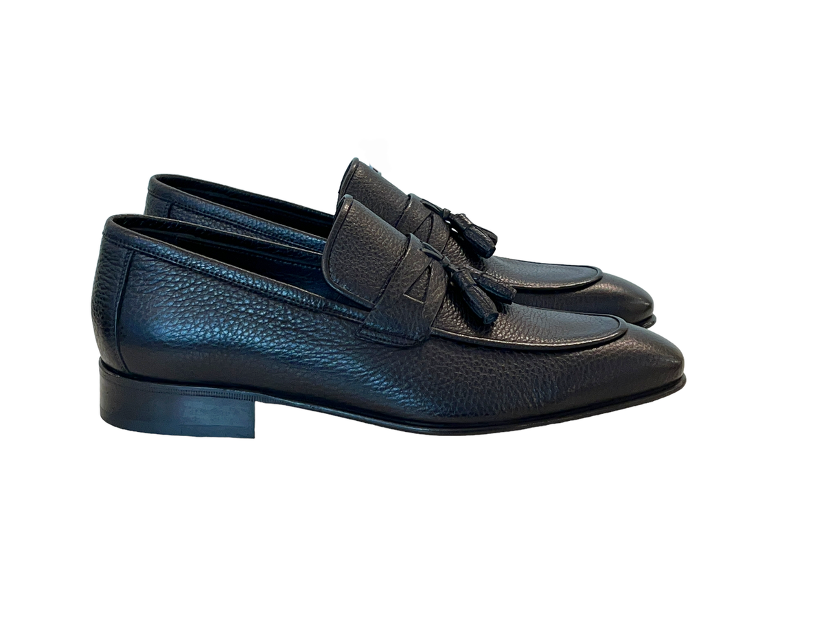 Pelle Line Black Tassel Penny Loafers Amazon.com | Men main image 4