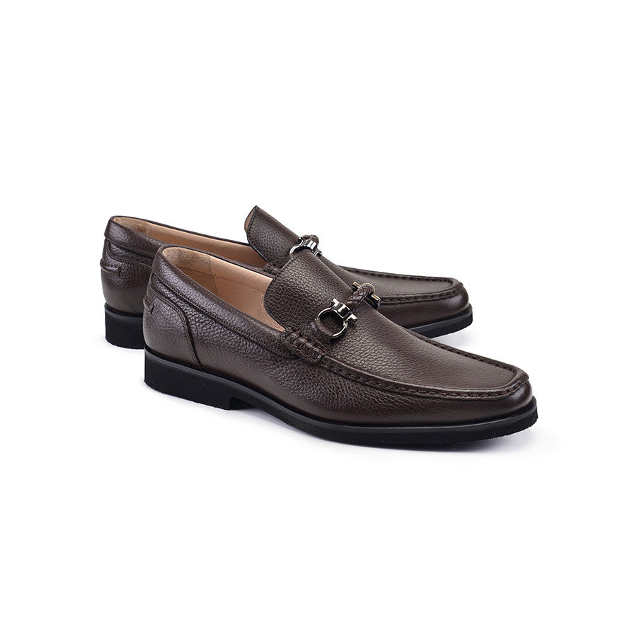 Pelle Line- 9496 Buckle Loafer- Brown