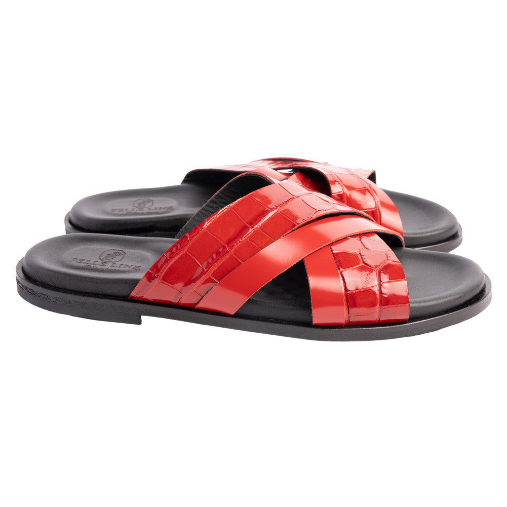 Pelle Line -Aruba Open toe sandal - Red