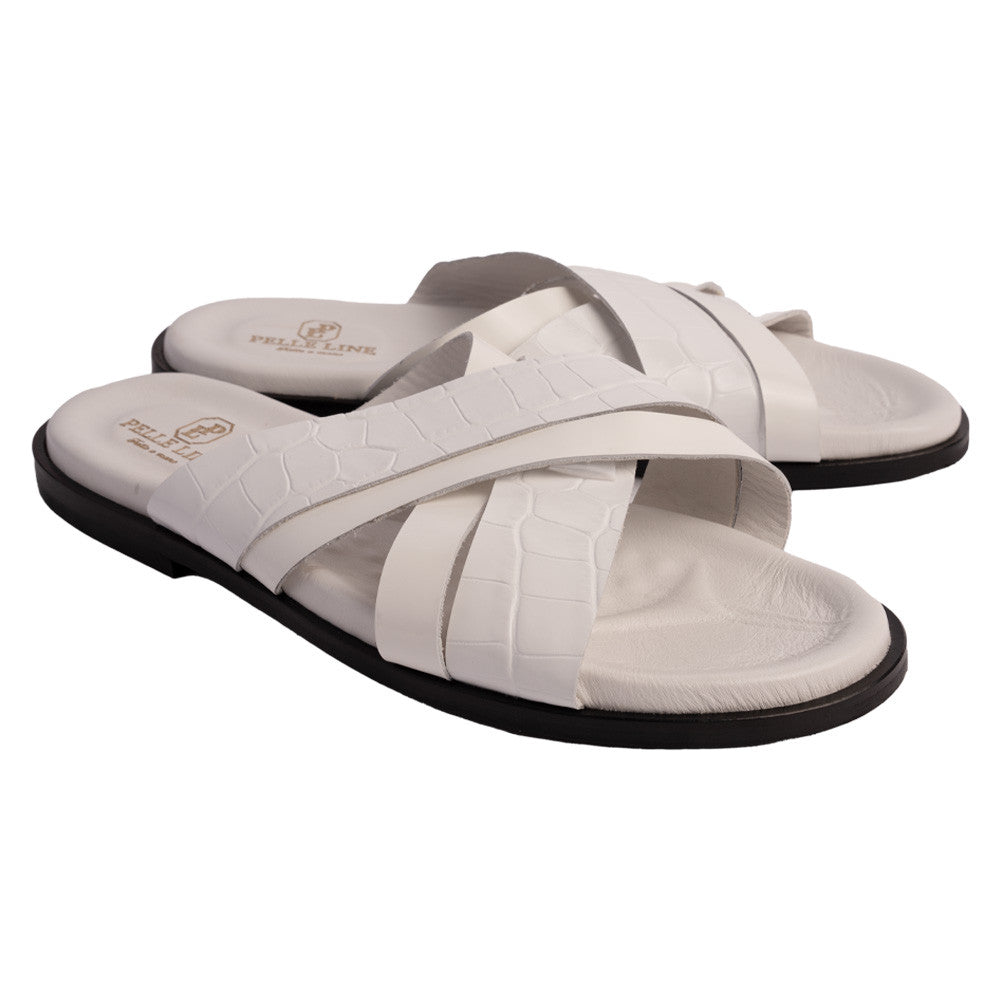 Pelle Line -Aruba Open toe sandal - White