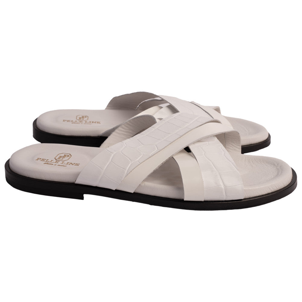 Pelle Line -Aruba Open toe sandal - White
