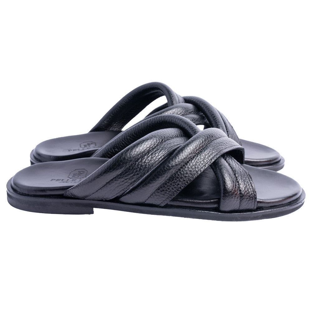 Pelle Line -Balaer Open toe sandal - Black