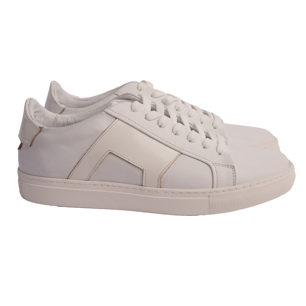 Pelle Line Barra Fashion Sneaker- White
