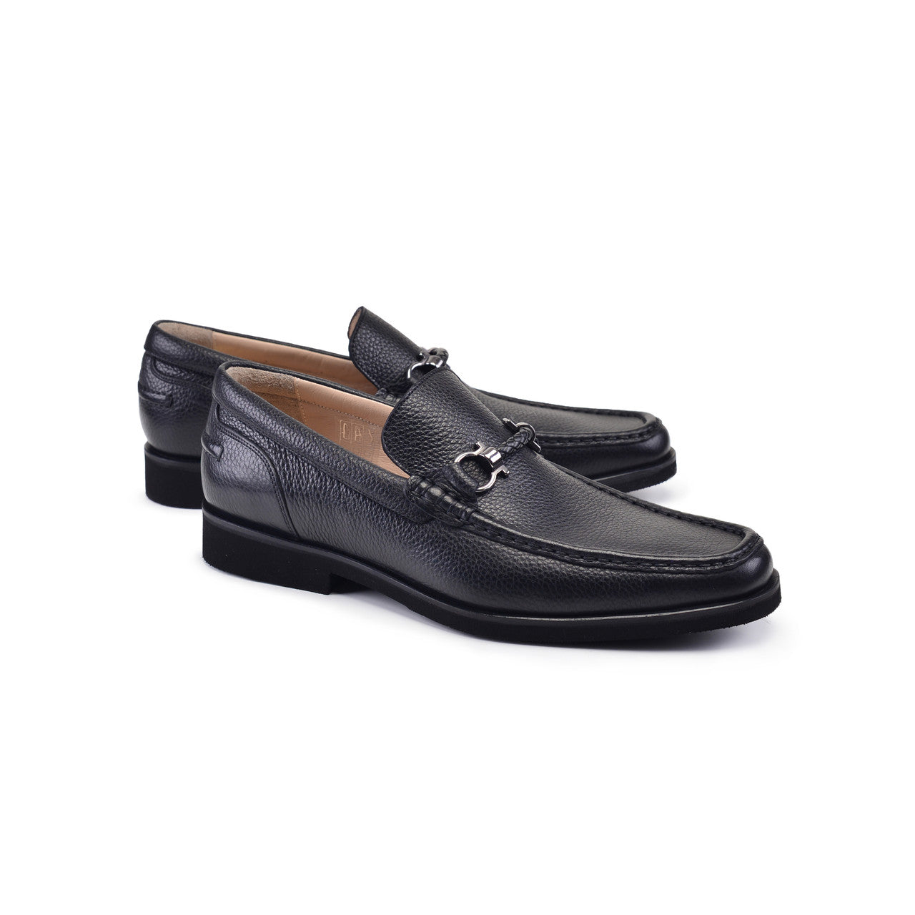 Pelle Line- 9496 Buckle Loafer- Black