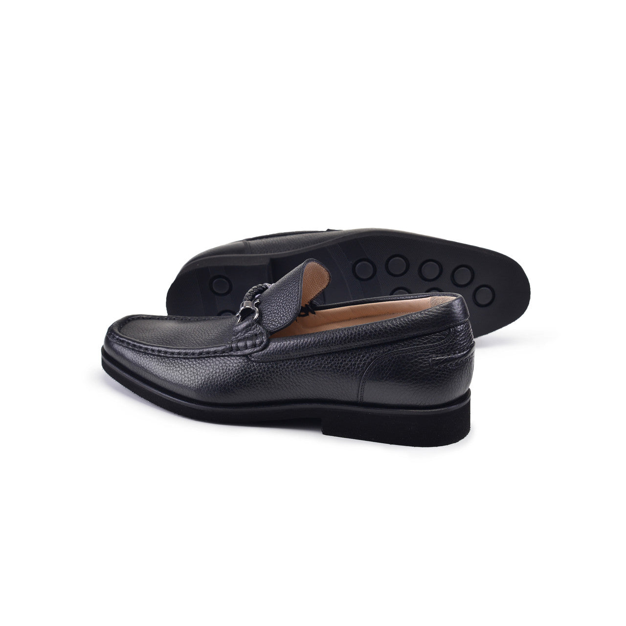 Pelle Line- 9496 Buckle Loafer- Black