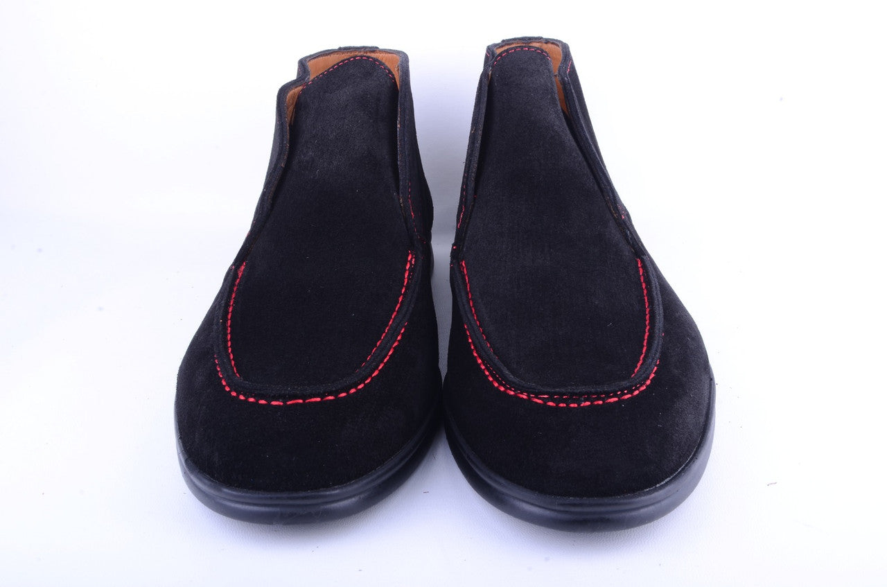 Pelle Line Spencer Suede half boot- Black