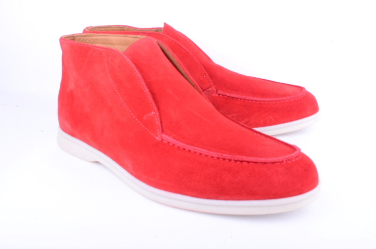 Pelle Line Spencer Suede half boot- Red