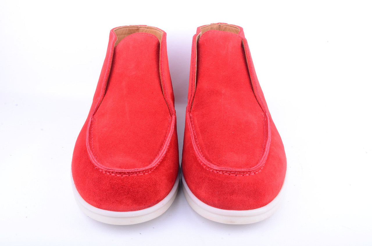 Pelle Line Spencer Suede half boot- Red