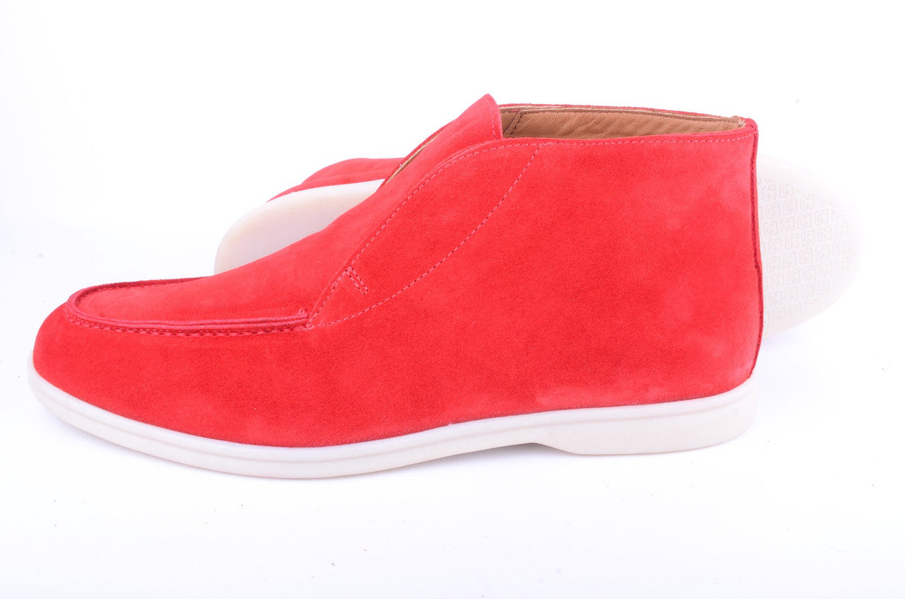 Pelle Line Spencer Suede half boot- Red