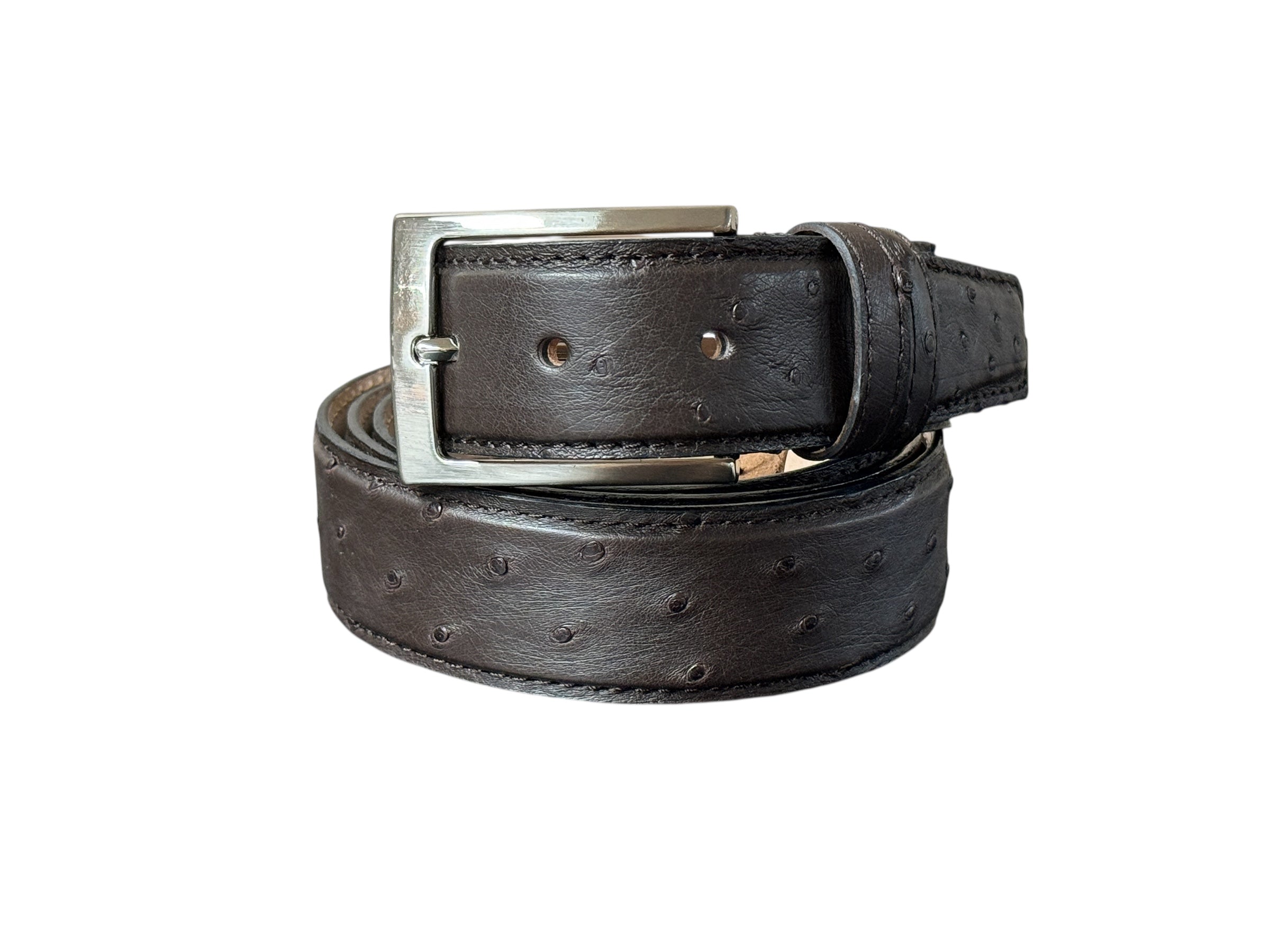 CBelt -Full Genuine Ostrich Belt- Brown
