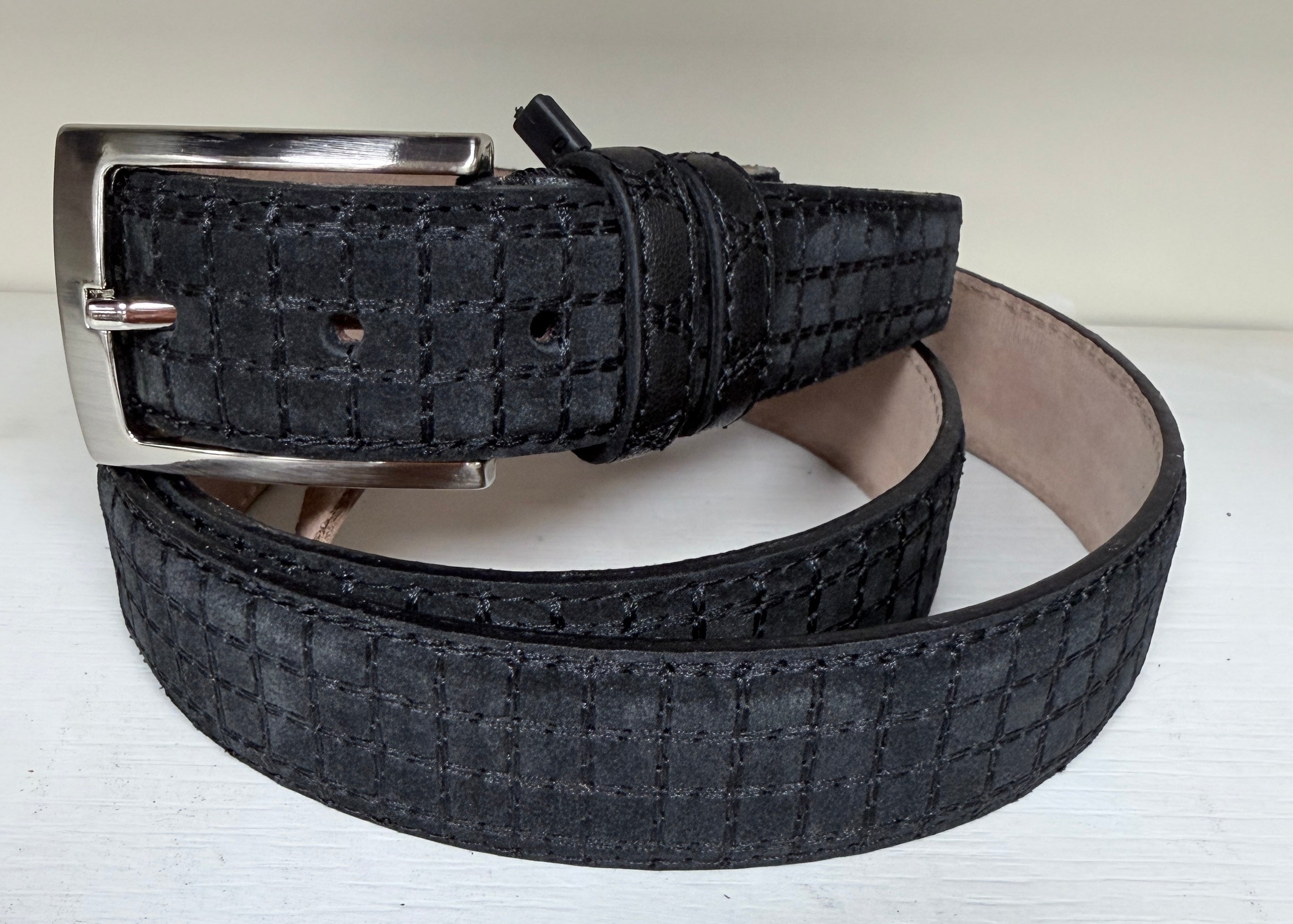 CBelt-Stitched Suede - Black