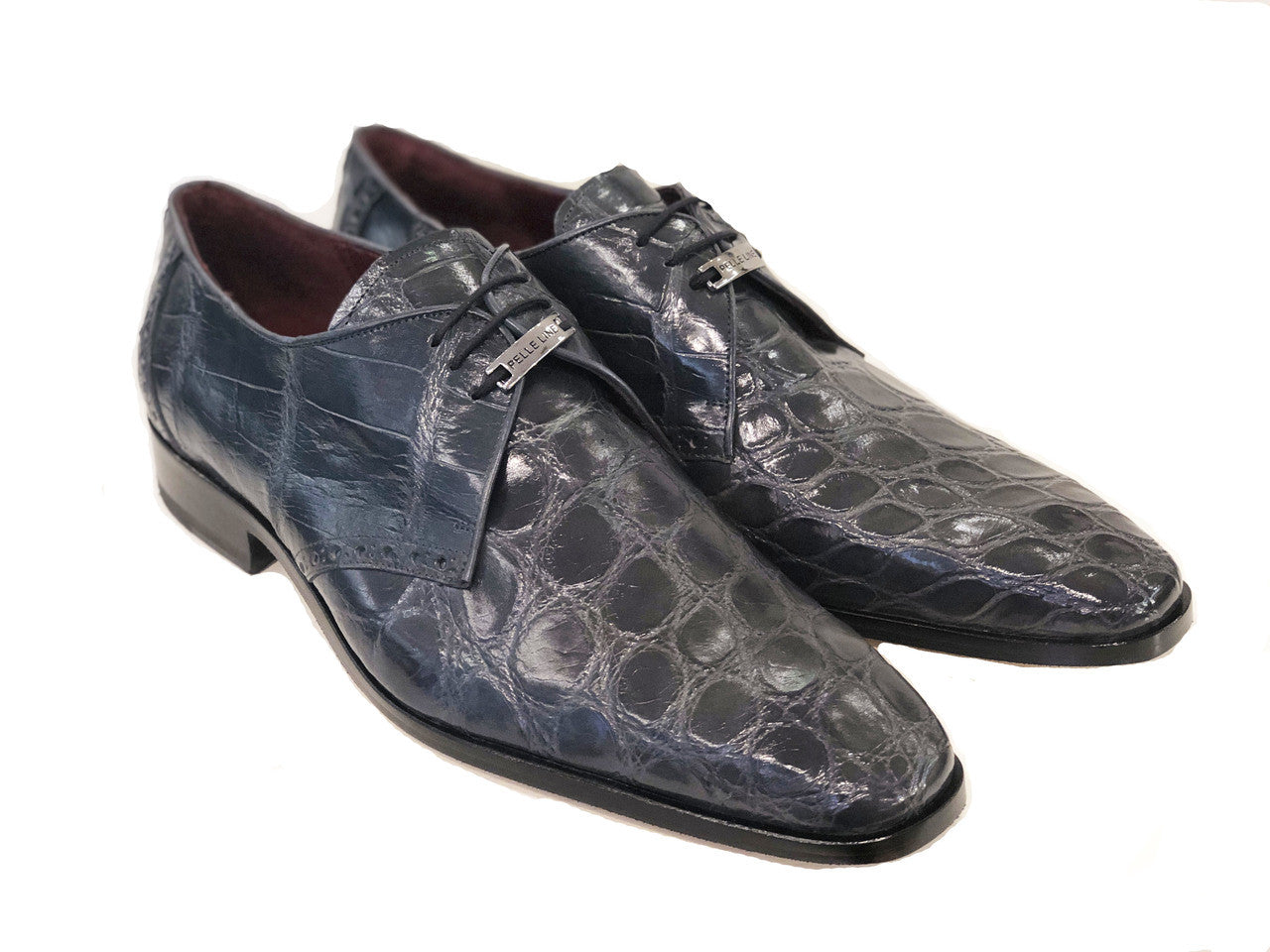 Pelle Line Exclusive Alligator Lace up Bravo- Grey
