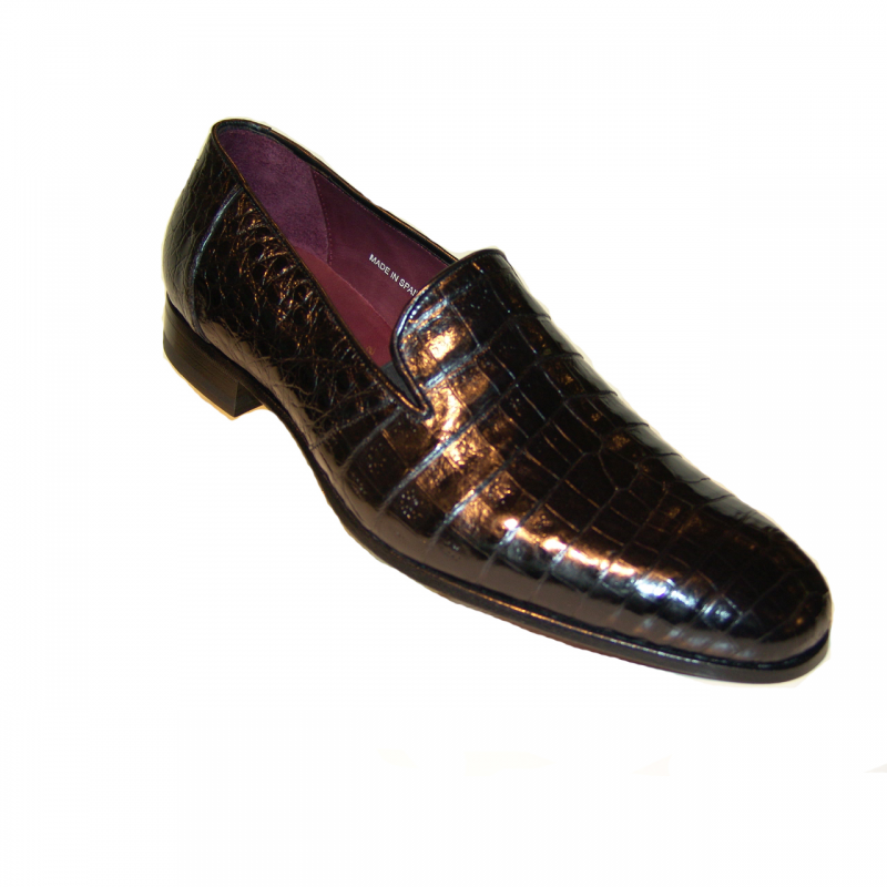 Mezlan Calvino Alligator Plain Loafer Black