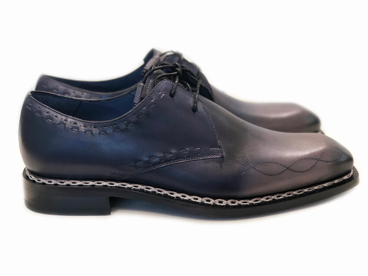 Pelleline Exclusive Mezlan  Grey and Navy lace up
