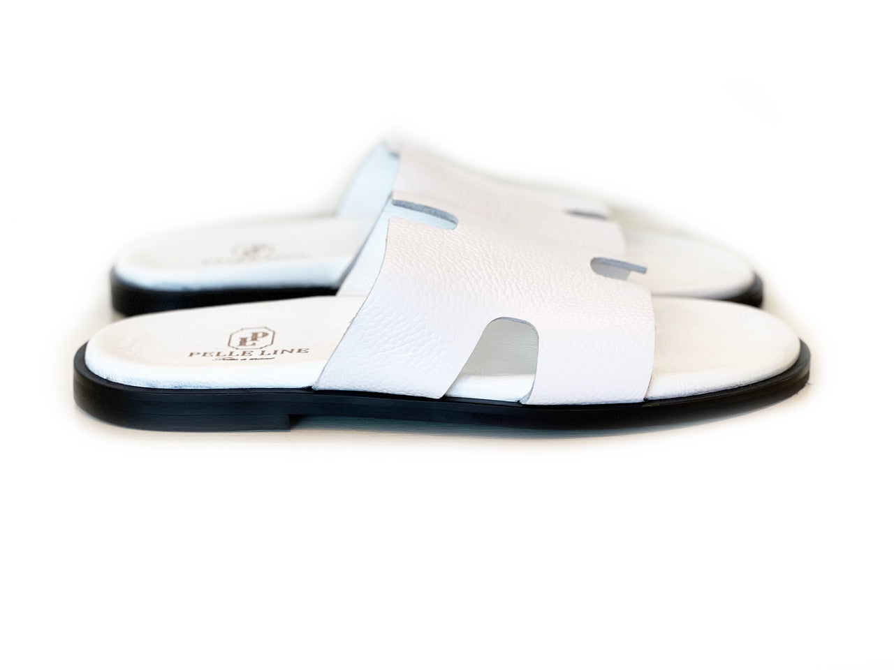 Pelle Line -Egea Open toe sandal - White