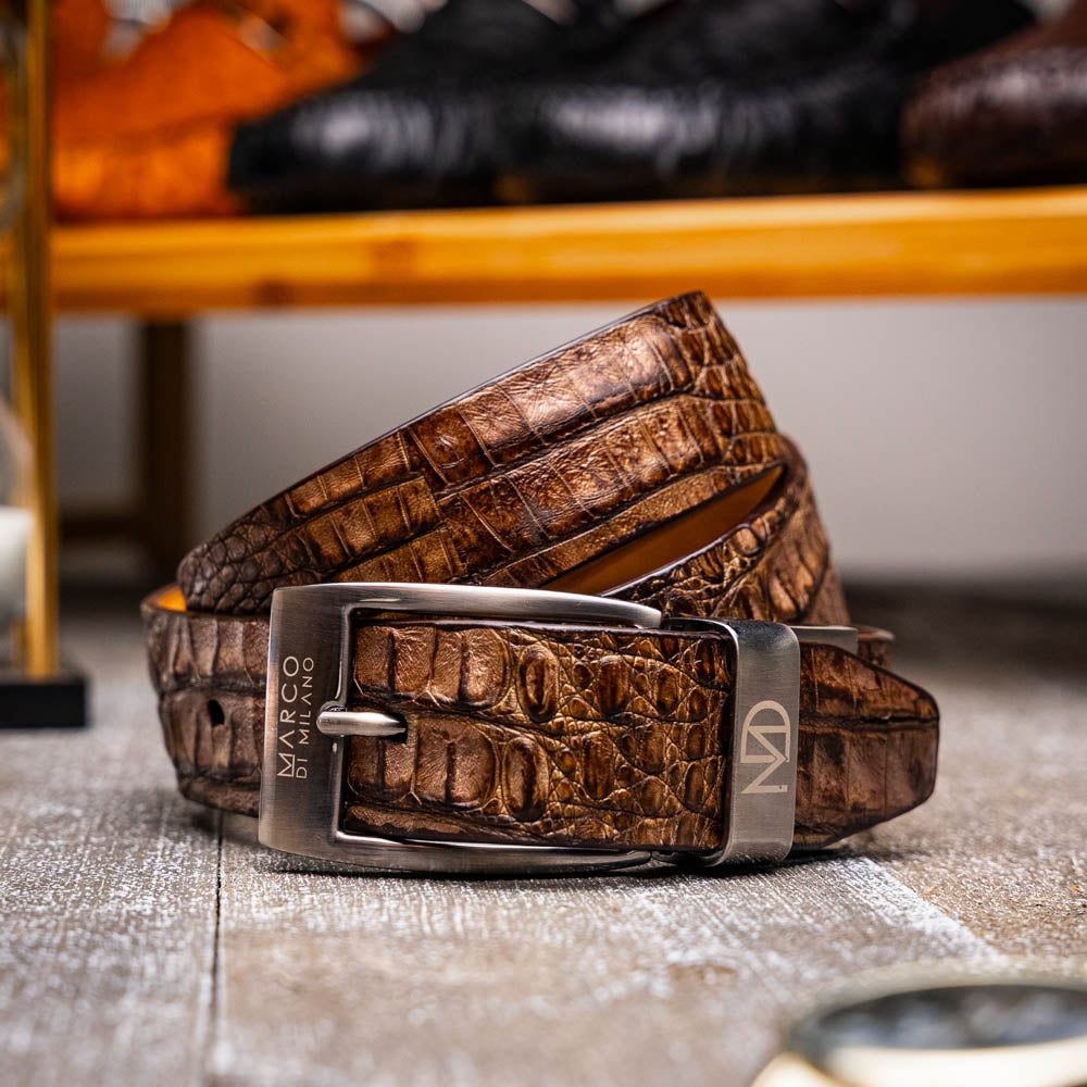 Silvio Belt Washed Brown