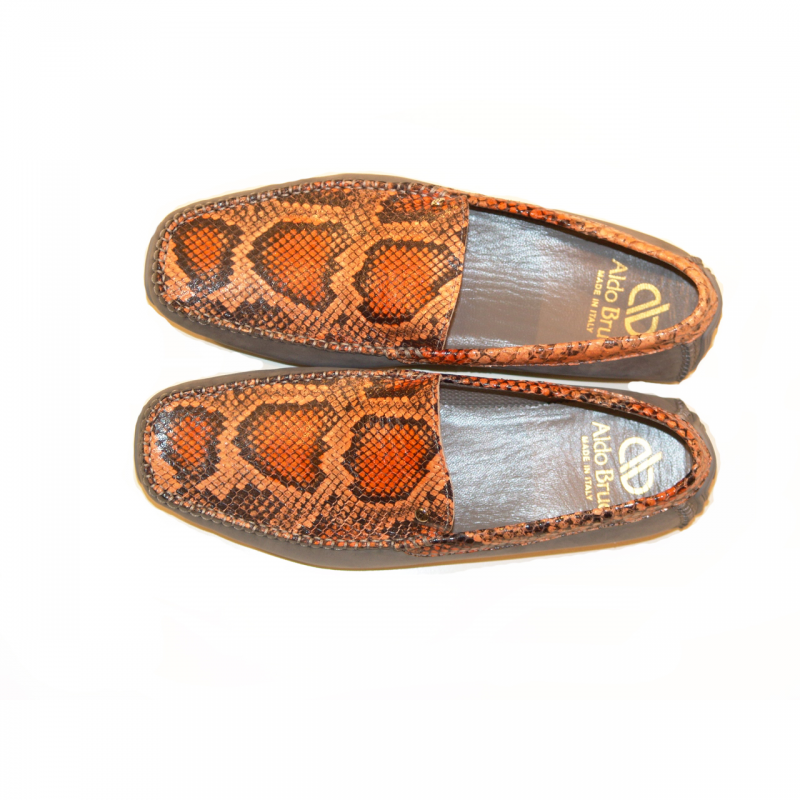 Aldo Brue Enrico Python and nubak- Grey/Orange